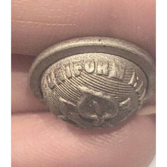 Vintage Silver Tone Button Uniform Rank Knights Of Pythias - Picture 2 of 5